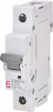 Модульный автоматический выключатель ETIMAT P10 1p C 0,5A (10kA) - фото1