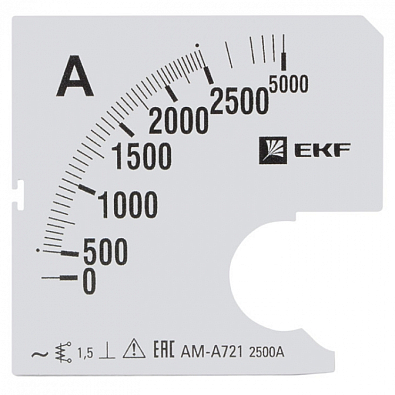 Шкала сменная для A721 2500/5А-1,5 EKF PROxima - фото1