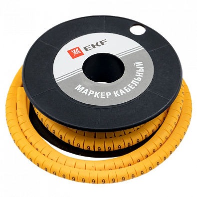 Маркер кабельный 4,0 мм2 "9" (500 шт.) (ЕС-2) EKF PROxima - фото2
