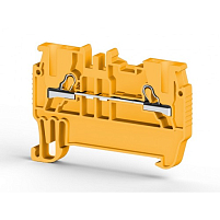 Клеммник пружинный быстрозажимной (Push in), 1,5мм.кв. (желтый); PYK 1,5M