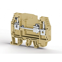 Клеммник измерительный без тест. разъемов, 6мм.кв., (бежевый); WGL