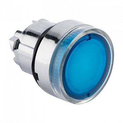 Исполнительный механизм кнопки XB4 синий плоский возвратный без фиксации, с подсветкой EKF PROxima - фото1