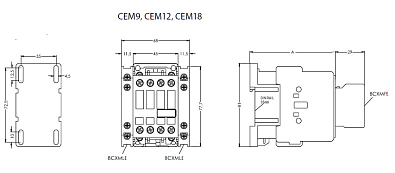 Контактор электромагнитный CEM 12.01 24V DC - фото2