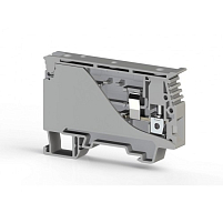 Клеммник с держ. предохр. (6.35x31,75) на DIN-рейку, 6 мм.кв. (серый); ASK 4S