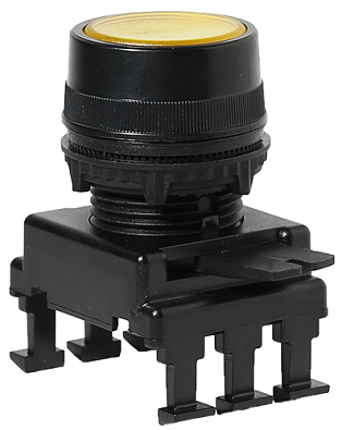 Кнопка-модуль утопленная с подсветкой HD16C4 (желтый) - фото1