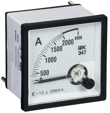 Амперметр Э47 2000/5А класс точности 1,5 (96х96 мм) - фото1