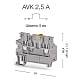 Клеммник с размыкателем на DIN-рейку, 2,5 мм.кв. (серый); AVK 2,5 A - фото2