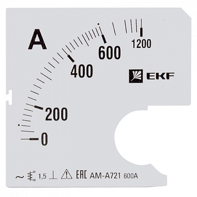Шкала сменная для A721 600/5А-1,5 EKF PROxima - фото1