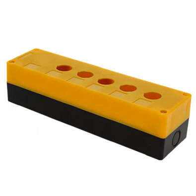 Корпус КП105 пластиковый 5 кнопок желтый EKF PROxima - фото2
