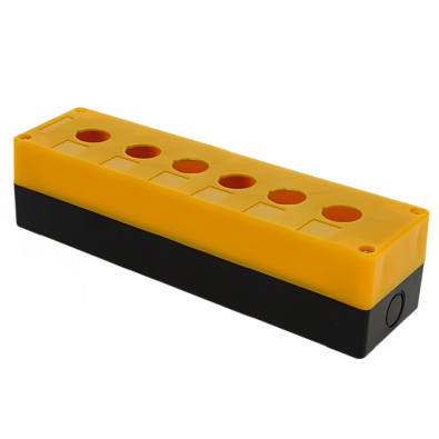 Корпус КП106 пластиковый 6 кнопок желтый EKF PROxima - фото1