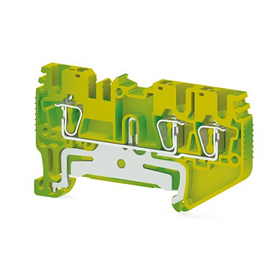 Пружинная клемма серии  SRD 2,5ET (желто-зеленый) Земля - фото1