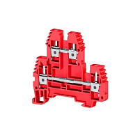 Клеммник 2-х ярусный  4мм.кв. (красный); PIK 4N