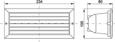 Светильник НВП3101 черный/прямоугольник с решеткой 60Вт IP54 - фото2