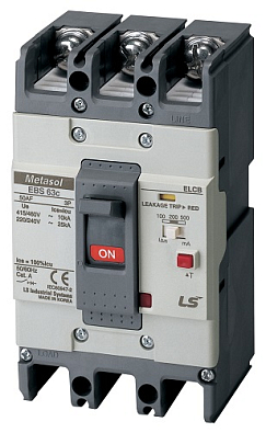 Дифференциальный автоматический выключатель в литом корпусе EBN63c 60A 30mA EXP - фото1