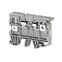 Клеммник с держ. предохр. (5x20, 5x25) на DIN-рейку, 6 мм.кв. (серый); ASK 2S