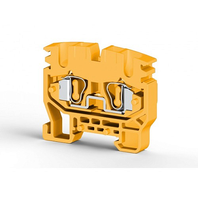 Миниклеммник пружинный на DIN-рейку (MR15), 2,5 мм.кв. (желтый); MYK2,5 - фото1
