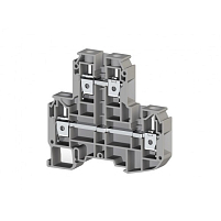 Клеммник 2-х ярусный  10мм.кв. (серый); PIK10N