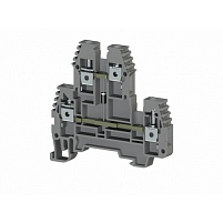 Клеммник 2-х ярусный  4мм.кв., с диодом, (синий); PIK4ND-B