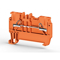 Клеммник пружинный быстрозажимной (Push in), 1,5мм.кв. (оранжевый); PYK 1,5M