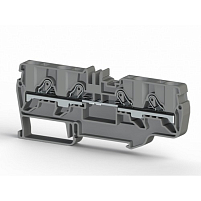 Клеммник пружинный быстрозажимной (Push in), 6 мм.кв. (серый); PYK 6C