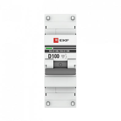 ВА 47-100 1P 100А (D) 10kA EKF PROxima автоматический выключатель, арт. mcb47100-1-100D-pro - фото3