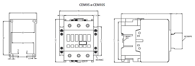 Контактор электромагнитный CEM 105.11 230V AC - фото2
