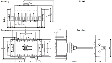 Переключатель нагрузки LAS 80 3р CO "1-0-2" - фото2