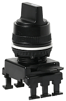 Переключатель поворотн. 3-х поз. HL65C3 с фикс. 1-0-2, 30° (черный)