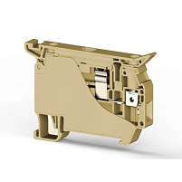 Клеммник с держ. предохр. (5x20, 5x25) до 10А на DIN-рейку, 6 мм.кв. (бежевый); ASK 5