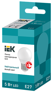 Лампа светодиодная ECO G45 шар 5Вт 230В 4000К E27 - фото3
