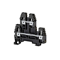 Клеммник 2-х ярусный  4мм.кв. (черный); PIK 4N