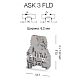 Клеммник с держ. предохр. (5х20, 5х25), съём.картридж, с индикацией 48VAC на DIN-рейку, 4 мм.кв., (серый); ASK 3FLD 48VAC  - фото2