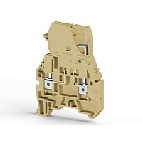 Клеммник с держ. предохр. (5х20, 5х25), откид.картридж, на DIN-рейку, 4 мм.кв., (бежевый); ASK 3M 