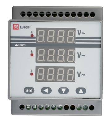 Амперметр AD-G33 цифровой на DIN трехфазный EKF PROxima (без поверки - фото3
