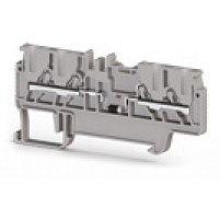 Клеммник пруж.быстрозажимный (Push in) 4-х выводной, с диодом,PYK 1,5 MCD;  1,5 мм.кв. (серый) 