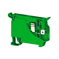 Клеммник с держ. предохр. (5x20, 5x25) до 10А на DIN-рейку, 6 мм.кв. (зеленый); ASK 5