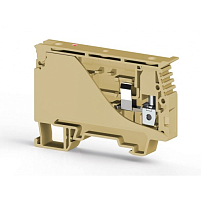 Клеммник с держ. предохр. (6,3х32) с индикацией 24VDC на DIN-рейку, 6 мм.кв. (бежевый); ASK 4LD (24 VAC)