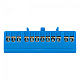 Шина "0" N (6х9мм) 12 отверстий латунь синий изолированный корпус на DIN-рейку EKF PROxima - фото4
