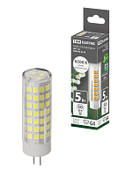 Лампа светодиодная G4-5 Вт-230 В-6500 К, SMD, 16x55 мм TDM ELECTRIC