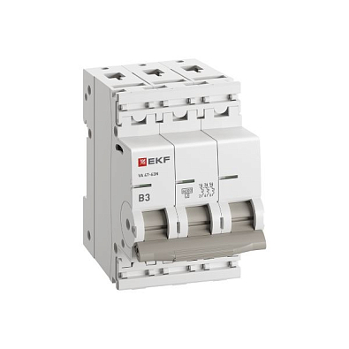 ВА 47-63N 3P 3А (B) 6кА EKF PROxima автоматический выключатель, арт. M636303B - фото6