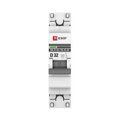ВА 47-63 1P 32А (D) 4,5kA EKF PROxima автоматический выключатель, арт. mcb4763-1-32D-pro - фото8
