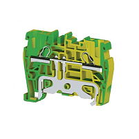Клеммник пружинный быстрозажимной (Push in), 4 мм.кв., (земля); PYK4T