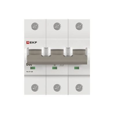 ВА 47-125 3P 80А (D) 15кА EKF PROxima автоматический выключатель, арт. mcb47125-3-80D - фото12