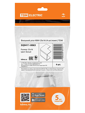 Внешний угол КМН 25х16 (4 шт./комп.) TDM ELECTRIC - фото3