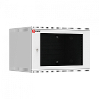Шкаф телекоммуникационный настенный 6U (600х450) дверь стекло, Astra серия EKF PROxima