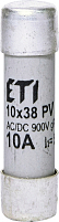 Предохранитель CH 10x38 gR-PV 10A 900V (30kA) цилиндрический
