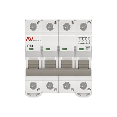 AV-6 DC 4P 13A (C) 6kA EKF AVERES выключатель автоматический, арт. mcb6-DC-4-13C-av - фото13