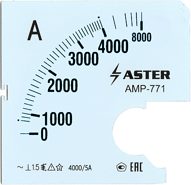 Шкала к амперметру AMP-771 4000/5 А - фото1