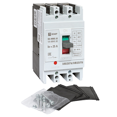 Автоматический выключатель ВА-99МL 63/ 25А 3P 15кА EKF Basic - фото5