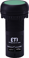 Кнопка монобл. утопл. ECF-10-G (1NO, зеленая)